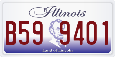 IL license plate B599401