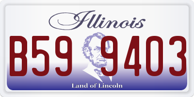 IL license plate B599403