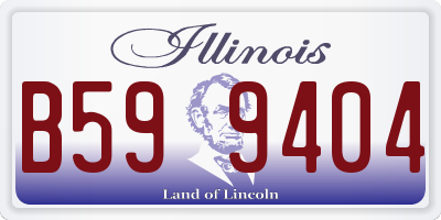 IL license plate B599404