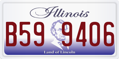 IL license plate B599406