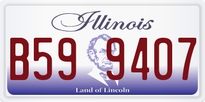 IL license plate B599407