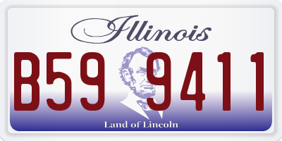 IL license plate B599411