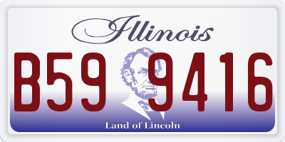 IL license plate B599416