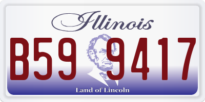 IL license plate B599417