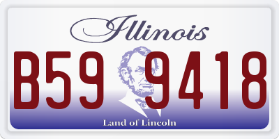 IL license plate B599418