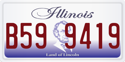 IL license plate B599419