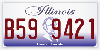 IL license plate B599421
