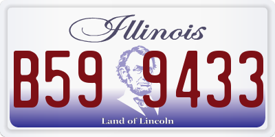 IL license plate B599433