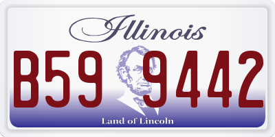 IL license plate B599442