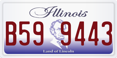 IL license plate B599443