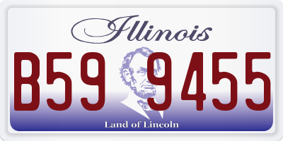 IL license plate B599455