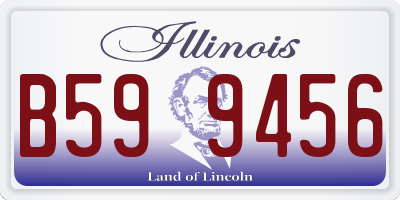 IL license plate B599456