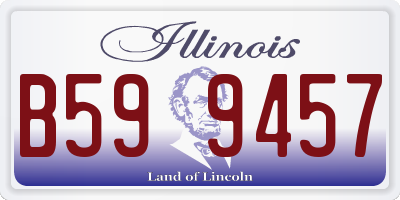 IL license plate B599457