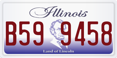 IL license plate B599458