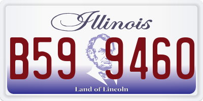 IL license plate B599460