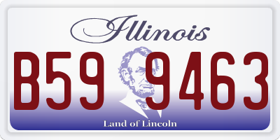 IL license plate B599463