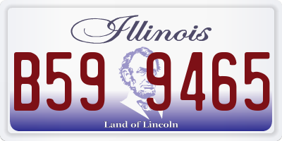 IL license plate B599465