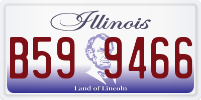 IL license plate B599466