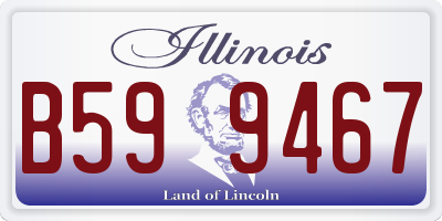 IL license plate B599467