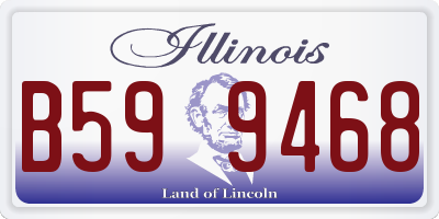 IL license plate B599468