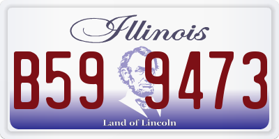 IL license plate B599473
