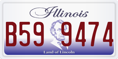 IL license plate B599474