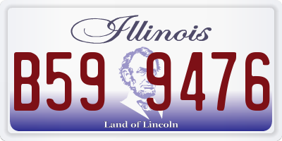 IL license plate B599476