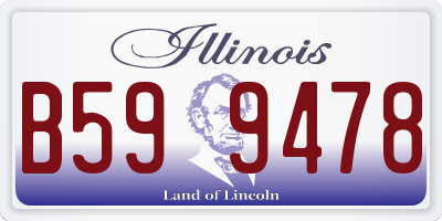 IL license plate B599478