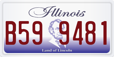 IL license plate B599481