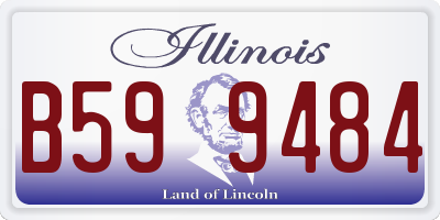 IL license plate B599484