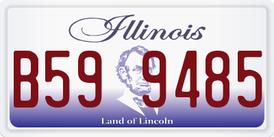 IL license plate B599485