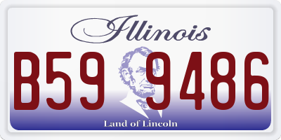 IL license plate B599486