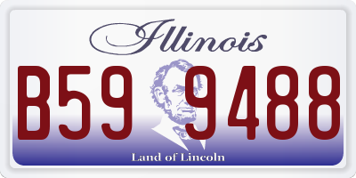IL license plate B599488