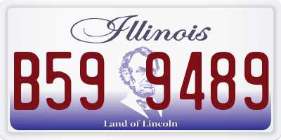 IL license plate B599489