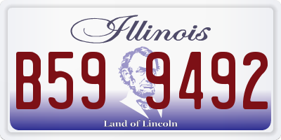 IL license plate B599492