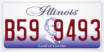 IL license plate B599493