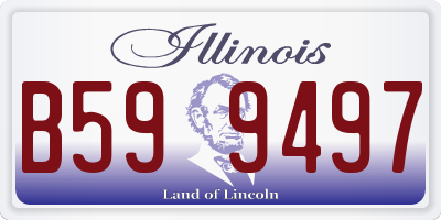 IL license plate B599497
