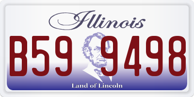 IL license plate B599498