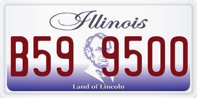 IL license plate B599500