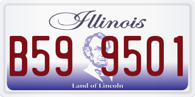 IL license plate B599501