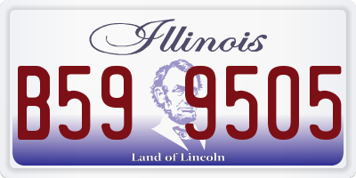 IL license plate B599505