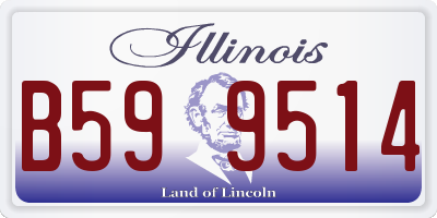 IL license plate B599514