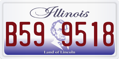 IL license plate B599518