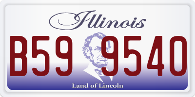 IL license plate B599540