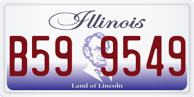 IL license plate B599549