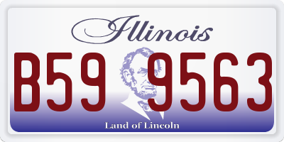 IL license plate B599563