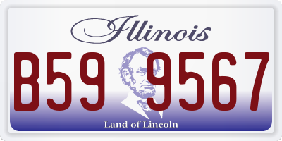 IL license plate B599567