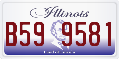 IL license plate B599581