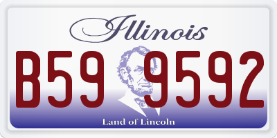 IL license plate B599592
