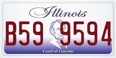 IL license plate B599594